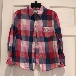 Forever 21 Plaid Button-Down 100% Cotton Long Sleeve Shirt